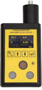 Газоанализатор переносной ОКА-92МТ-O2-CH4-H2S-CO2 с выносным датчиком на кабеле 6 м